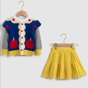 Toddler size 6 years skirt and sweater set